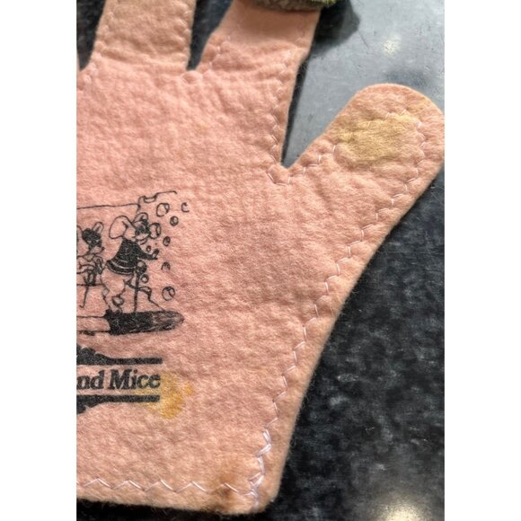 Vtg 1980's Three Blind Mice Hand Puppet Farmer's Wife Nursery Rhyme Pink Hand - Picture 3 of 7
